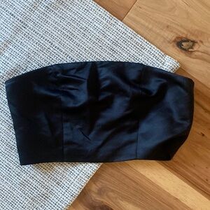 Black silk tube top